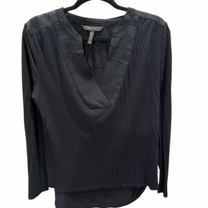BCBGMaxAzria Black Long Sleeve Blouse